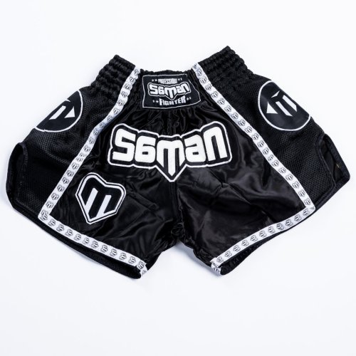 Thai-Box nadrág, Saman, Colours 1985, polyester, fekete/fehér